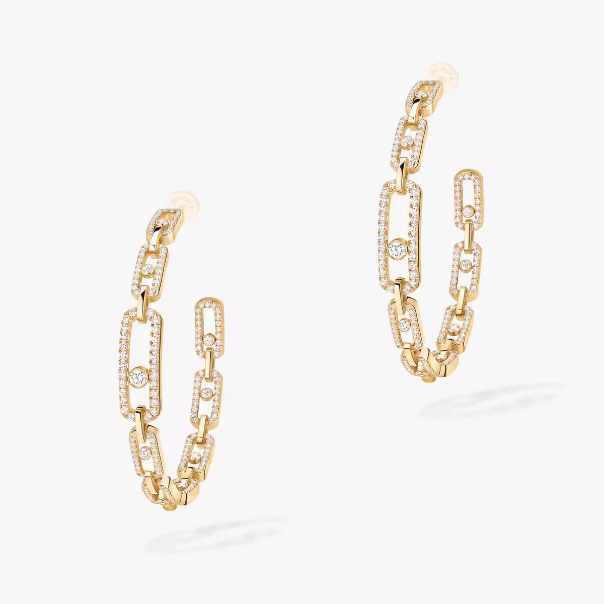 [[⭐Luxery]Move Link Diamond Hoop Earrings