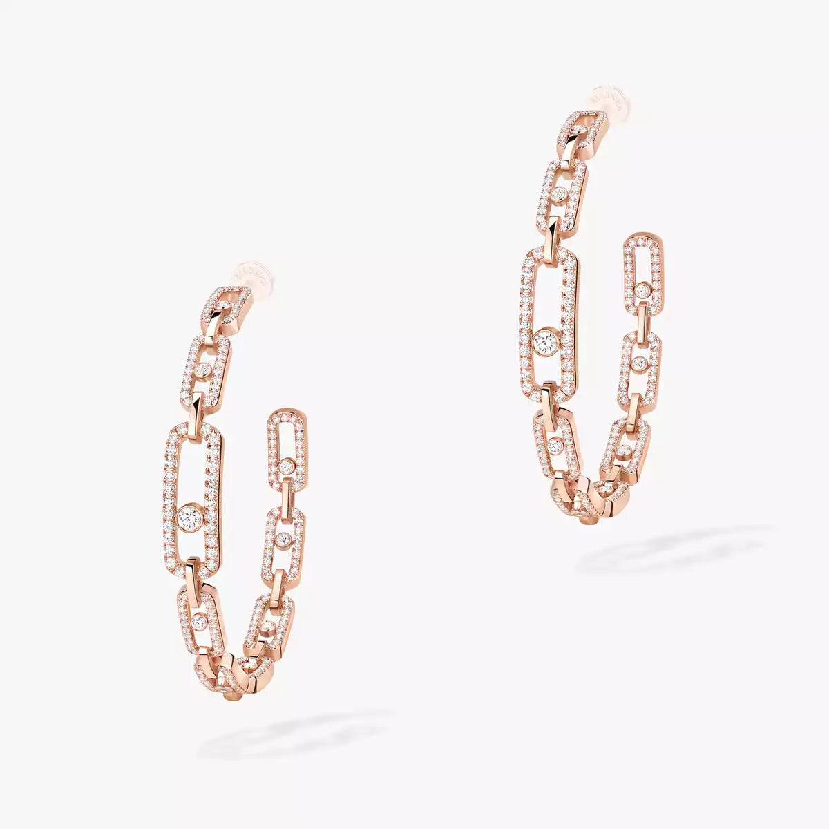[[⭐Luxery]Move Link Diamond Hoop Earrings