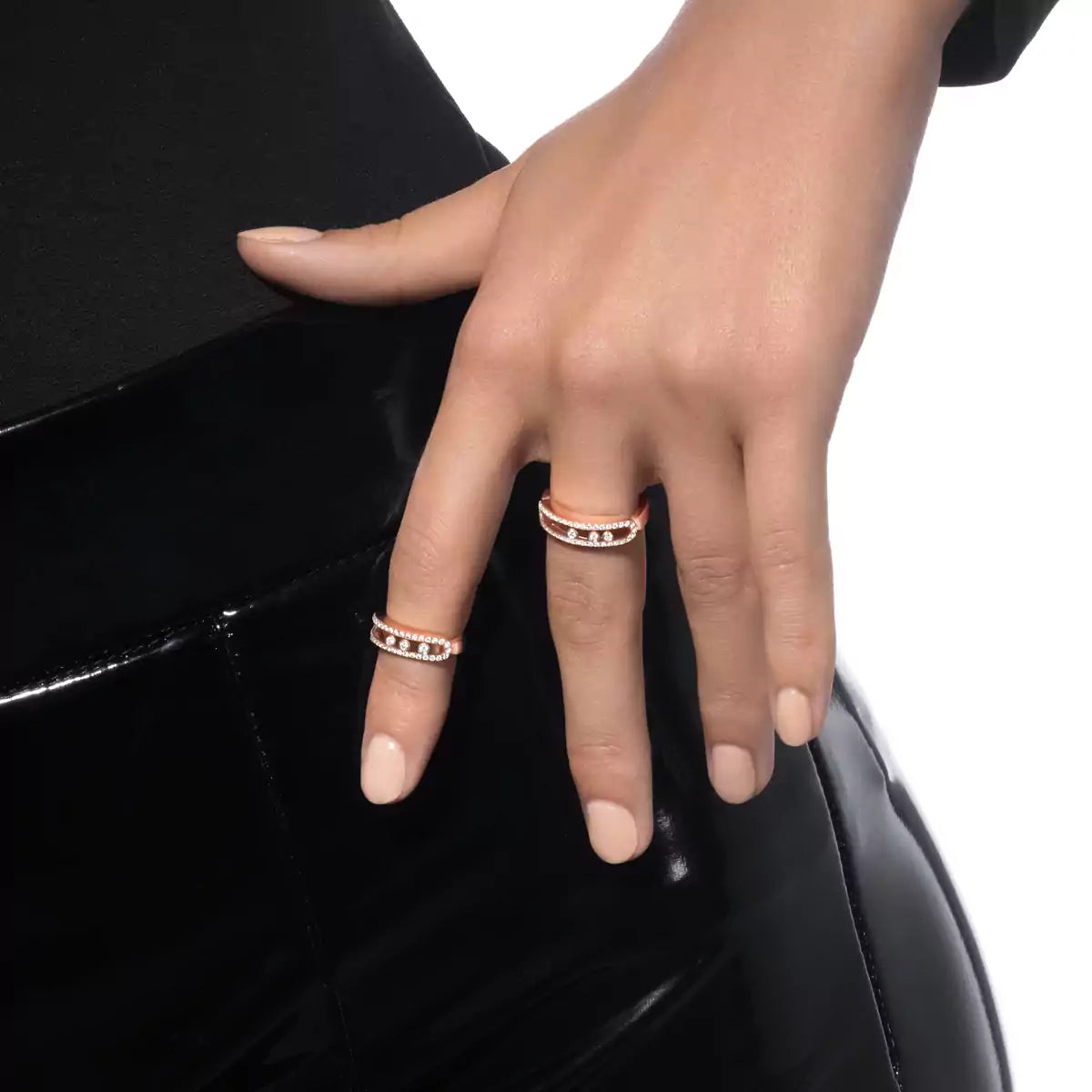 [⭐Luxery] Baby Move Gold Diamond Pave_ Ring