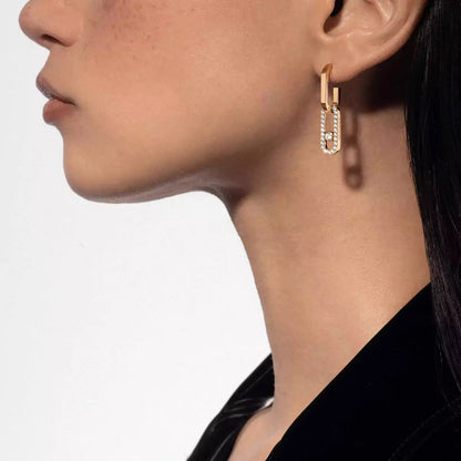 [⭐Luxery]Move Link Diamond Earrings