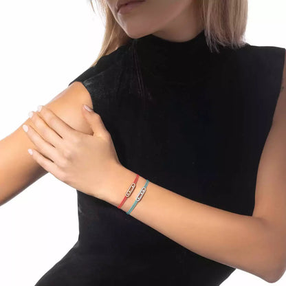 [⭐Luxery]Messika Care(s) pink cord pavé bracelet