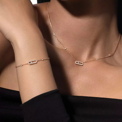 [⭐Luxery]Diamond Necklace Move Uno