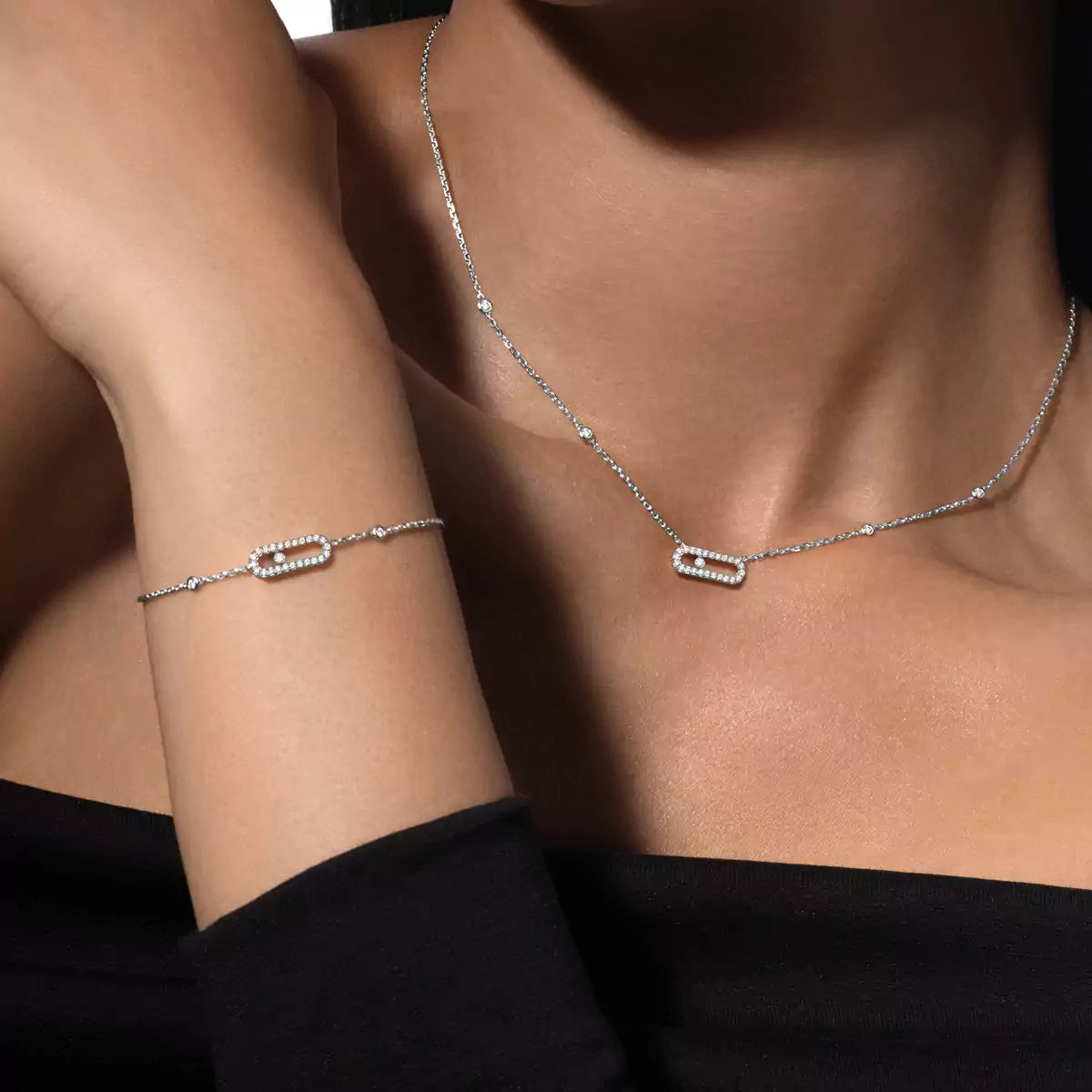 [⭐Luxery]Diamond Necklace Move Uno