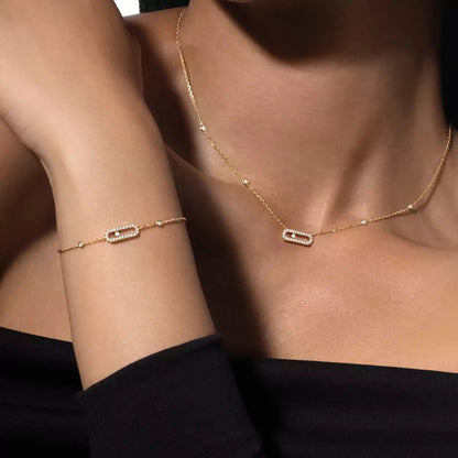 [⭐Luxery]Diamond Necklace Move Uno