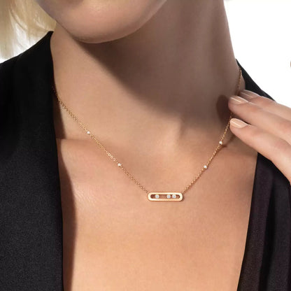 [⭐Luxery] Baby Move Gold Diamond Necklace