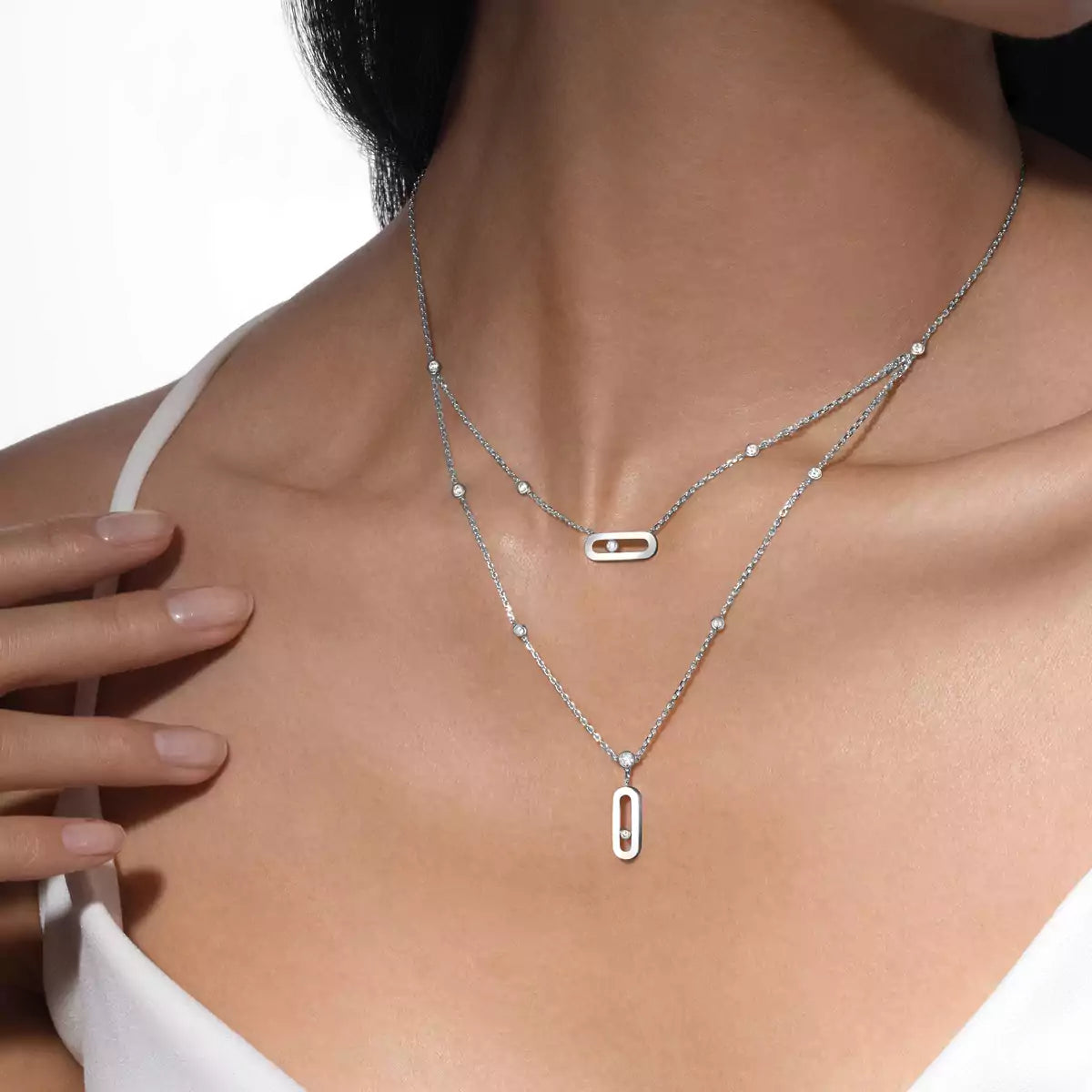 [⭐Luxery] Move Uno Diamond Necklace