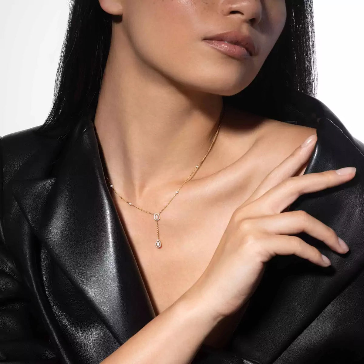 [⭐Luxery]Gold Diamond Tie Necklace