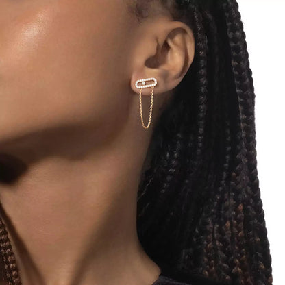 [⭐Luxery]Move Uno Diamond Earrings