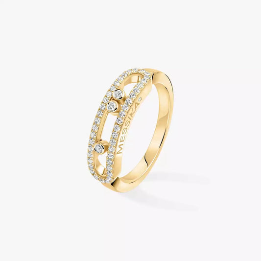 [⭐Luxery] Baby Move Gold Diamond Pave_ Ring