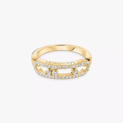 [⭐Luxery] Baby Move Gold Diamond Pave_ Ring