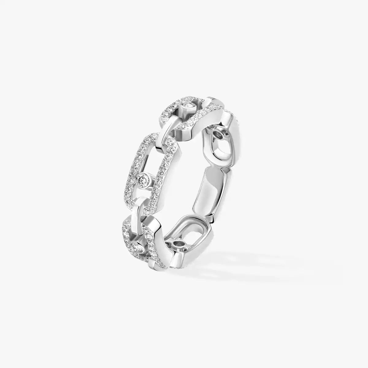 [⭐Luxery]Move Link Pave_-Set Diamond Ring in Gold
