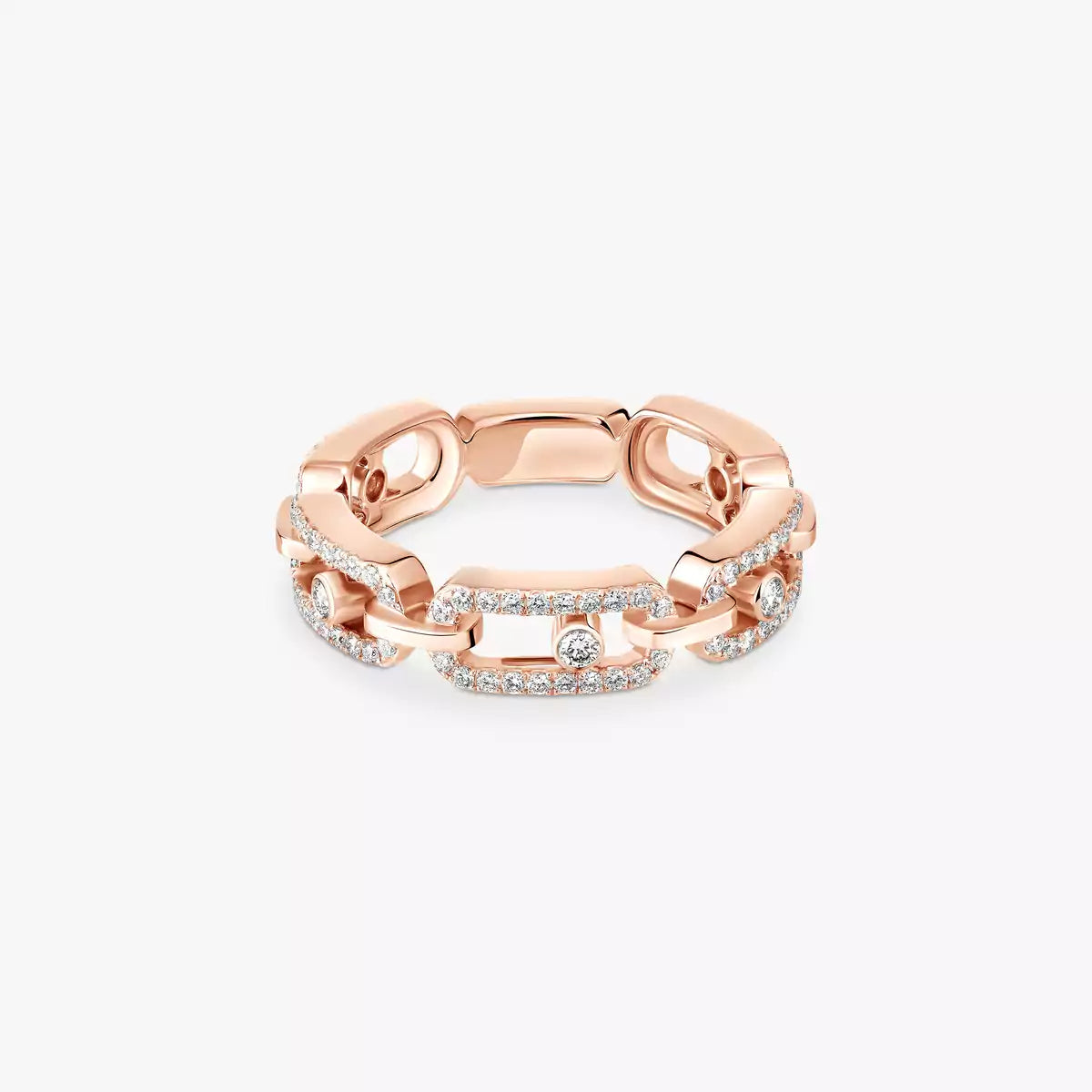 [⭐Luxery]Move Link Pave_-Set Diamond Ring in Gold