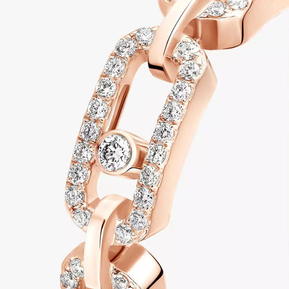[⭐Luxery]Move Link Pave_-Set Diamond Ring in Gold