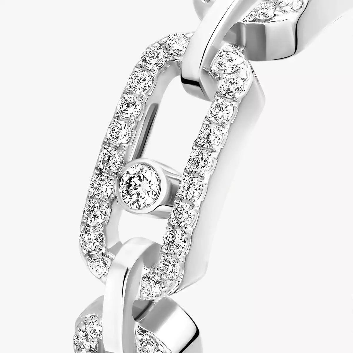 [⭐Luxery]Move Link Pave_-Set Diamond Ring in Gold