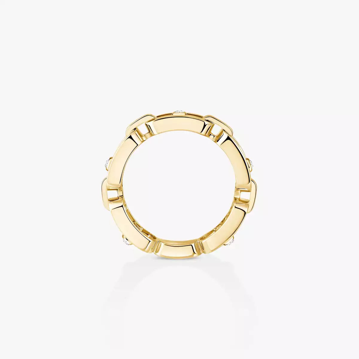 [⭐Luxery]Move Link Pave_-Set Diamond Ring in Gold