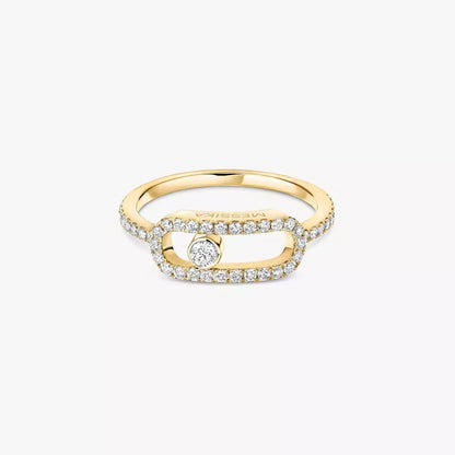 [⭐Luxery]Move Uno Diamond Ring in Gold