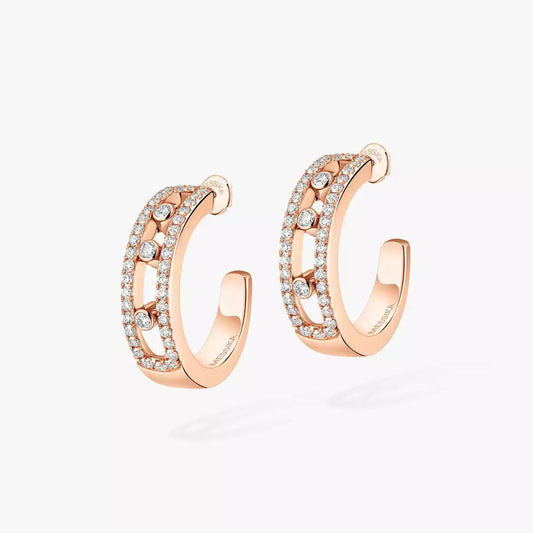 [⭐Luxery]Diamond Pave_ Hoop Earrings Move