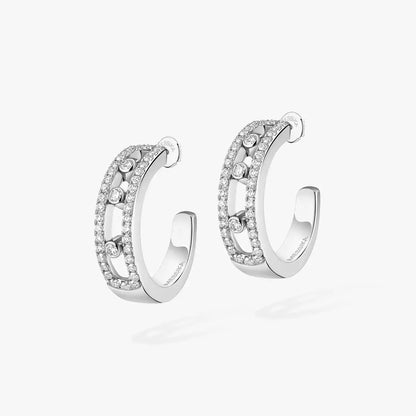 [⭐Luxery]Diamond Pave_ Hoop Earrings Move