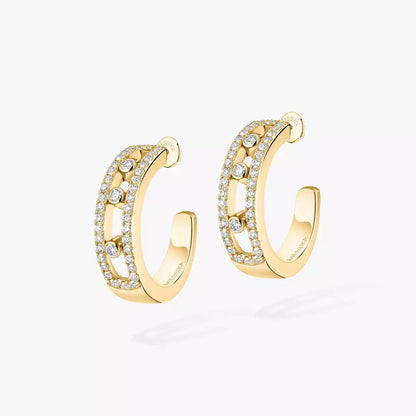 [⭐Luxery]Diamond Pave_ Hoop Earrings Move