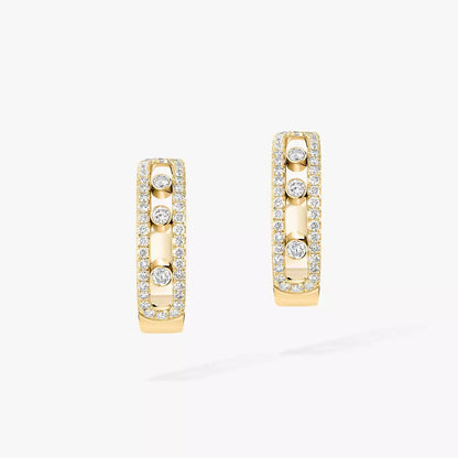 [⭐Luxery]Diamond Pave_ Hoop Earrings Move