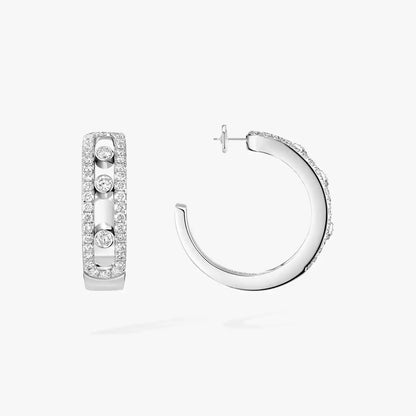 [⭐Luxery]Diamond Pave_ Hoop Earrings Move