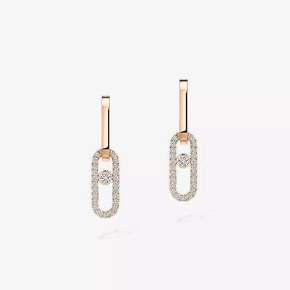 [⭐Luxery]Move Link Diamond Earrings