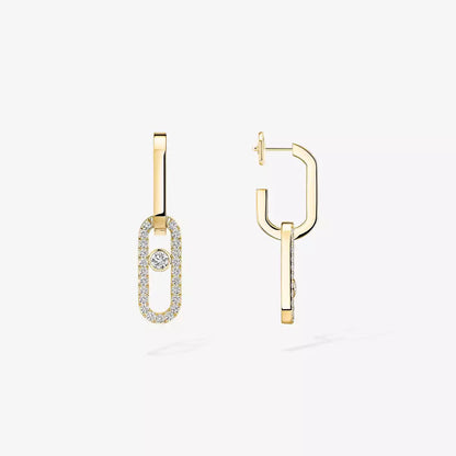 [⭐Luxery]Move Link Diamond Earrings