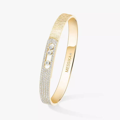 [⭐Luxery]Move Noa Ciselé half pavé bangle