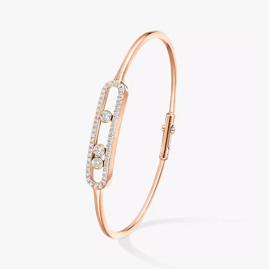 [⭐Luxery]Move Pavé Diamond Bangle Bracelet M