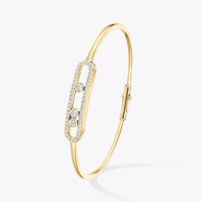 [⭐Luxery]Move Pavé Diamond Bangle Bracelet M