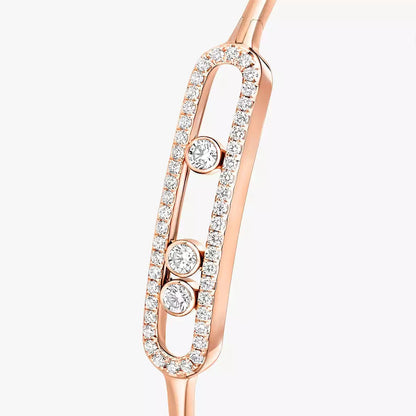 [⭐Luxery]Move Pavé Diamond Bangle Bracelet M