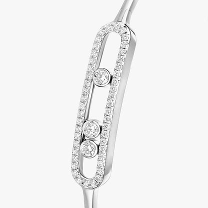 [⭐Luxery]Move Pavé Diamond Bangle Bracelet M