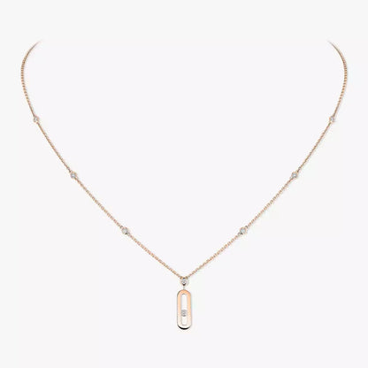 [⭐Luxery] Move Uno Gold Diamond Long Necklace