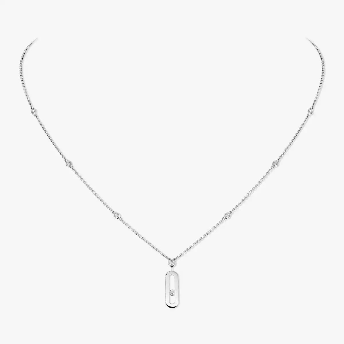 [⭐Luxery] Move Uno Gold Diamond Long Necklace