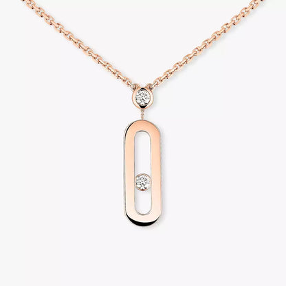 [⭐Luxery] Move Uno Gold Diamond Long Necklace