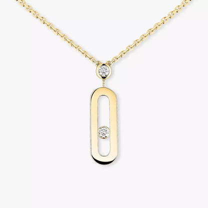[⭐Luxery] Move Uno Gold Diamond Long Necklace