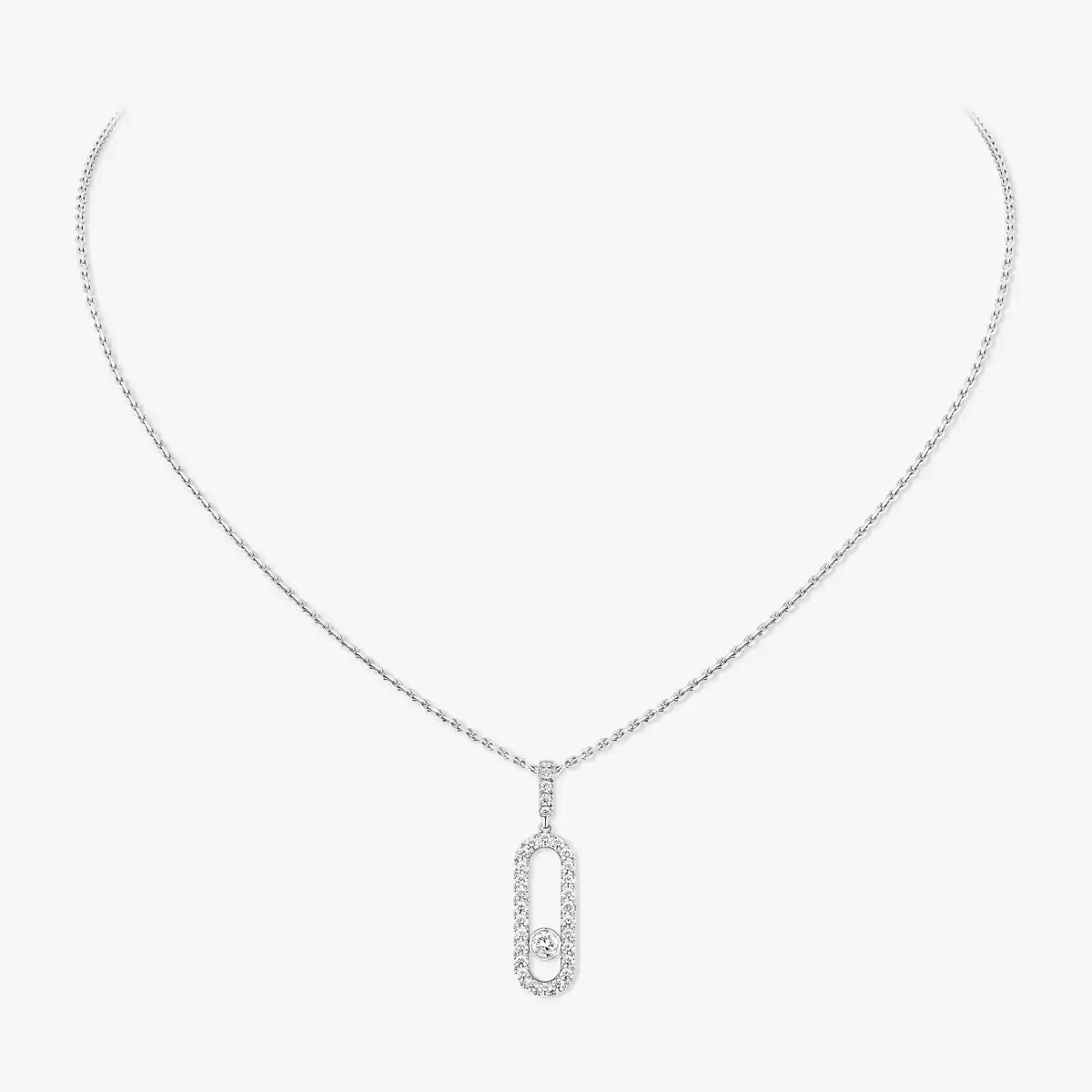 [⭐Luxery]Move Uno Diamond Necklace in Rose Gold