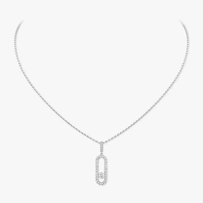 [⭐Luxery]Move Uno Diamond Necklace in Rose Gold