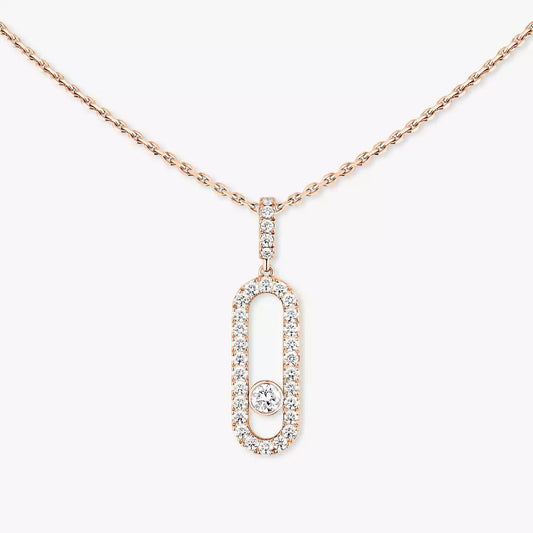 [⭐Luxery]Move Uno Diamond Necklace in Rose Gold