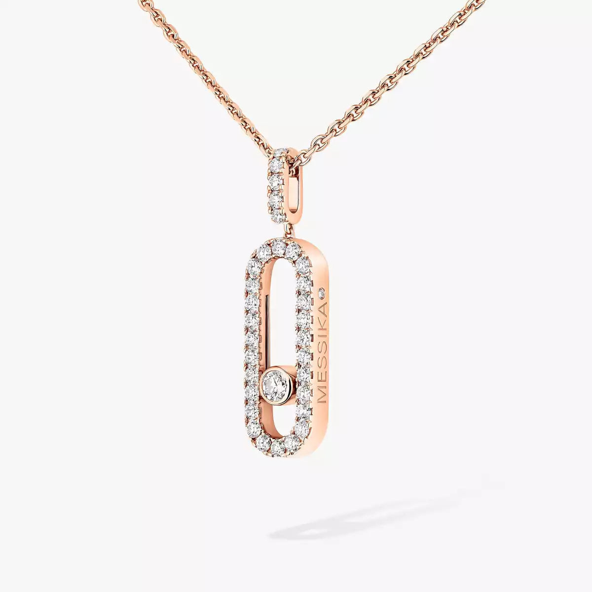 [⭐Luxery]Move Uno Diamond Necklace in Rose Gold
