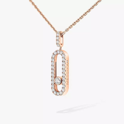 [⭐Luxery]Move Uno Diamond Necklace in Rose Gold