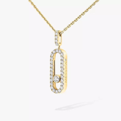 [⭐Luxery]Move Uno Diamond Necklace in Rose Gold