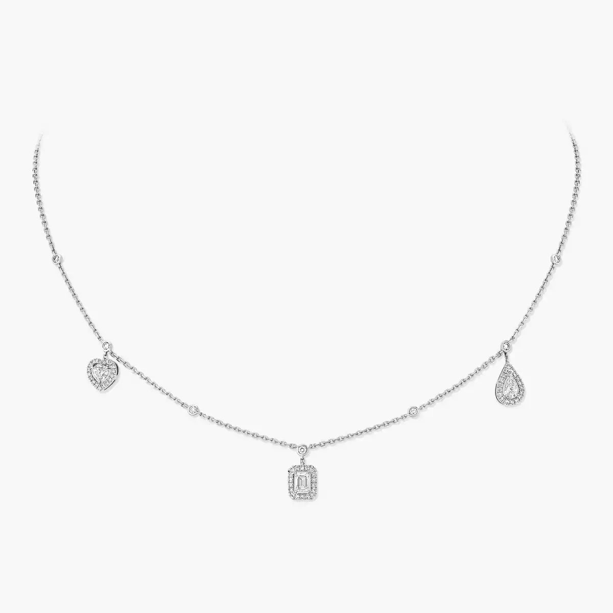 [⭐Luxery]My Twin Diamond Necklace in Silver