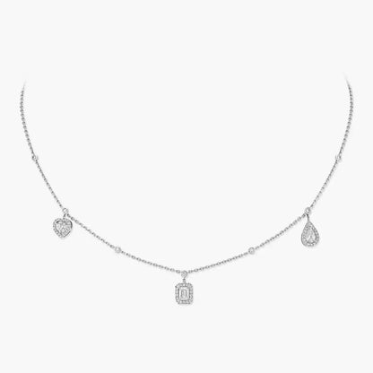[⭐Luxery]My Twin Diamond Necklace in Silver