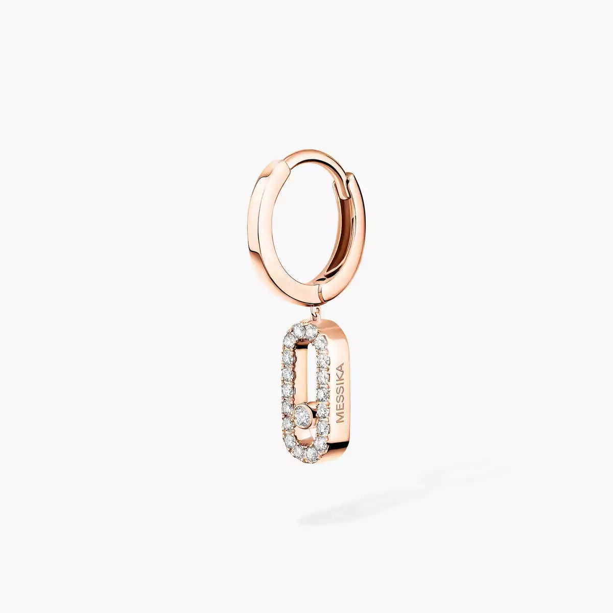 [⭐Luxery]Move Uno Single Diamond Hoop Earring