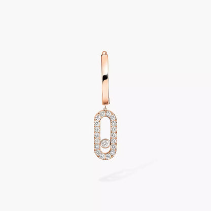 [⭐Luxery]Move Uno Single Diamond Hoop Earring