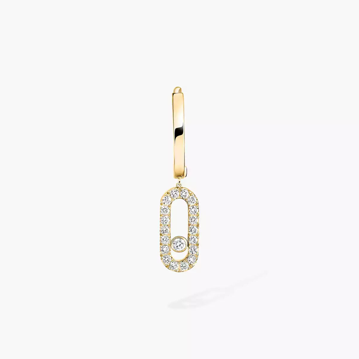[⭐Luxery]Move Uno Single Diamond Hoop Earring
