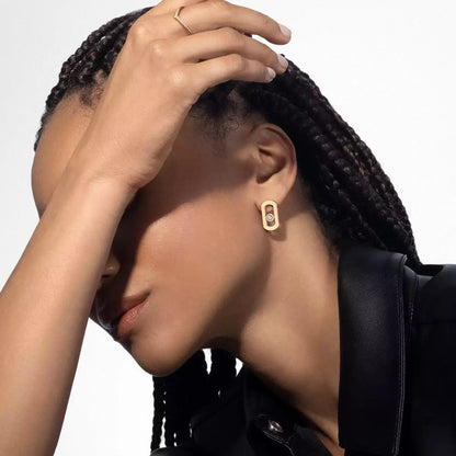 [⭐Luxery]So Move Diamond Earrings in Yellow Gold