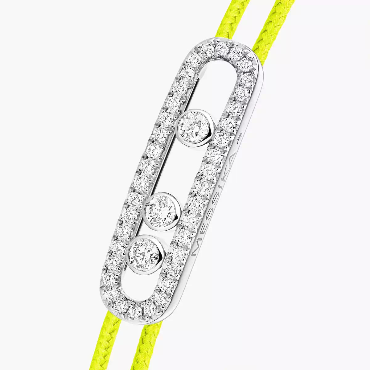 [⭐Luxery]Messika Care(s) pink cord pavé bracelet