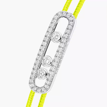 [⭐Luxery]Messika Care(s) pink cord pavé bracelet